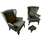 Duo Parker Knoll Oorstoelen Met Voetbankje thumbnail 1