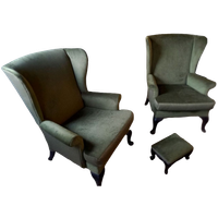Duo Parker Knoll Oorstoelen Met Voetbankje