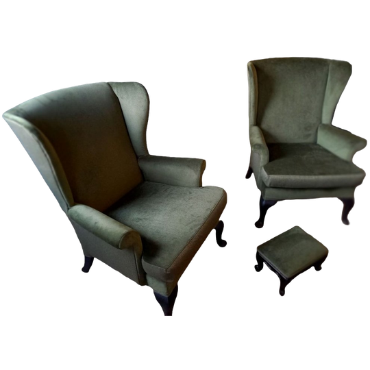 Duo Parker Knoll Oorstoelen Met Voetbankje 1