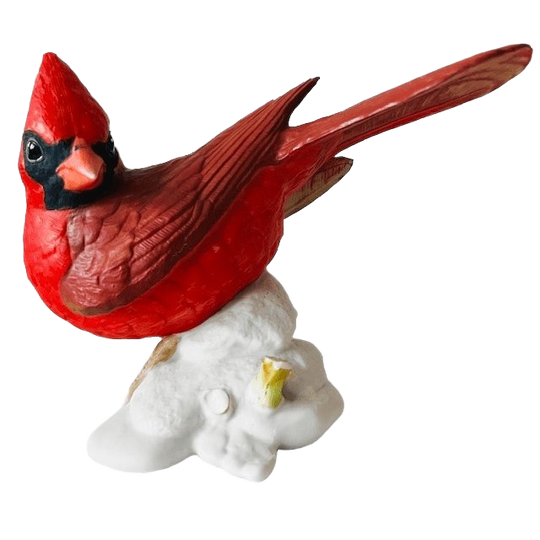 Vintage Franklin Mint Birds And Blossoms Kleurrijk Vogelbeeldje Kardinaal Porselein 1986 1