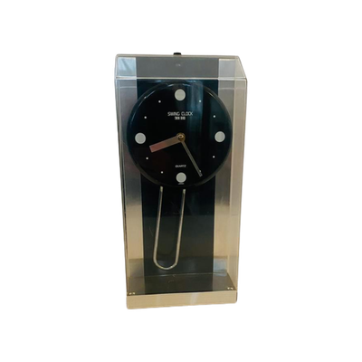 Swing Clock Twin Bird Kleine Pendulum Tafelklok , Jaren 80