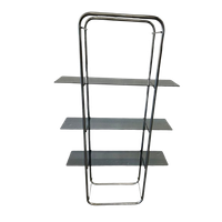 Vintage Staande Rek / Vitrine / Etagere In Chroom
