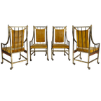 Unieke Set Eetkamer- En Loungestoelen In Mid-Century Stijl – Verguld, Gemaakt Tussen 1940-1948 thumbnail 1