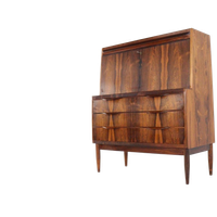 Erling Torvits Voor Klim Møbelfabrik Palissander Secretaire Bureau Kast Vintage Deens