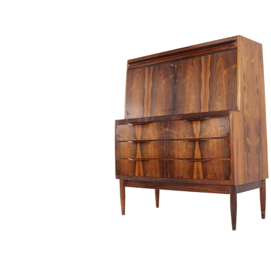 Erling Torvits Voor Klim Møbelfabrik Palissander Secretaire Bureau Kast Vintage Deens 1