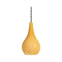 Scandinavische Hanglamp In Honingkleurig Opaline, Jaren 60