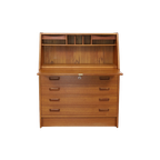 Vintage Deense Secretaire Ladekast Teak 1960 thumbnail 1