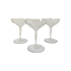 3X Chamagne Coupe / Cocktailglazen Kristalglas thumbnail 1