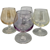 Set Cognac Glazen Gekleurd Parelmoer Glans 4 Stuks