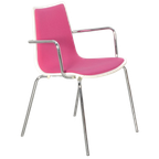 Frontseat Vergaderstoel, Paars / Wit, 4-Poot Onderstel thumbnail 1