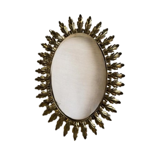 Vintage Ovalen 'starburst ' Spiegel / Zonnespiegel 1