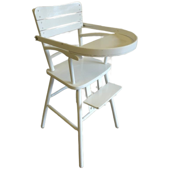 Mooie Witte Houten Kinderstoel 1