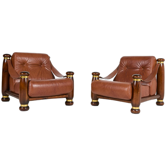 Pair Of Italian Mid-century Modern Lounge Chairs From 1960’s 1