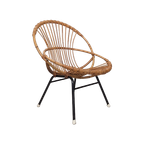 Nc38 – Rohé Rotan Fauteuil – Jaren 60 – Model 149 thumbnail 1