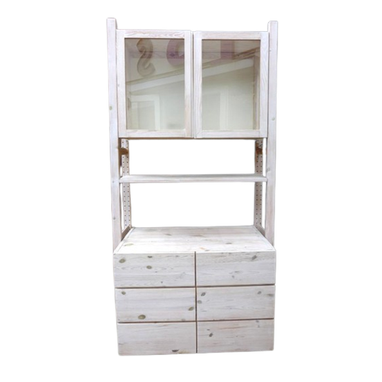 Witte Lundia Lade Vitrine Kast 1