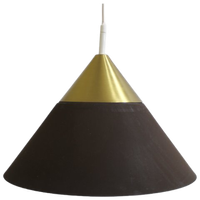 Vintage Metalen Hanglamp - Honsel Leuchten, Jaren, '70 Bruin, Goud