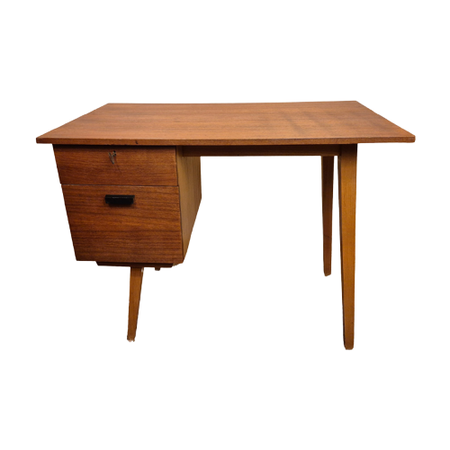 Vintage Bureau Met Klep En Lade