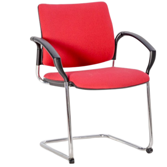 Vergaderstoel Interstuhl Y550x, Rood, Slede Frame 1