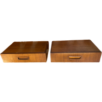 Pair Of Vintage Scandinavian Floating Nightstands