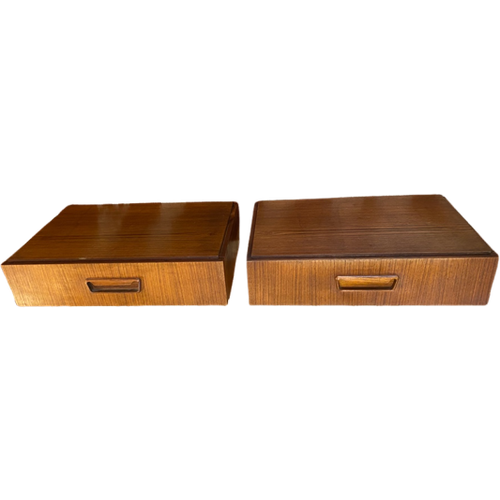 Pair Of Vintage Scandinavian Floating Nightstands