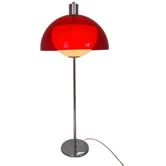 Vintage Vloer Tafel Lamp Guzzini Stijl. 1