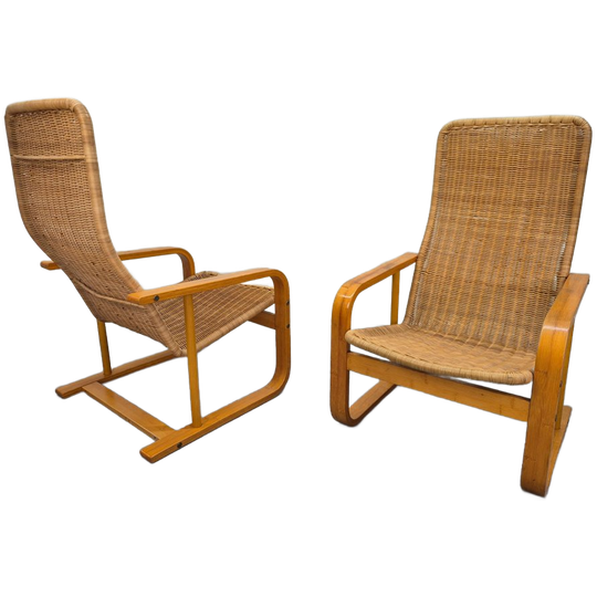 Vintage IKEA Fauteuils Riet. Yngve Ekström, Öland. Per Stuk: 1