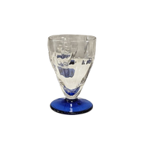 Art Deco Aperitief Glazen Met Blauwe Voet (9X)