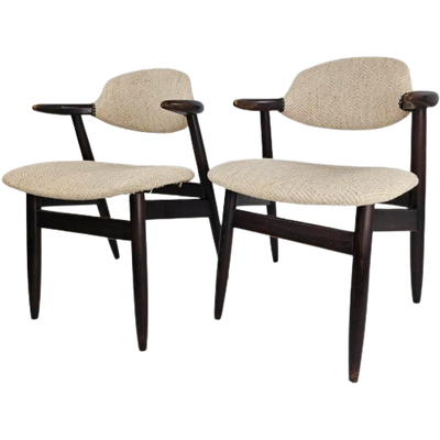 Set Van 2 Vintage Koehoorn Stoelen Cowhorn Model