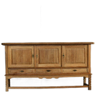 Brutalist Dressoir | Eiken | Sideboard | Jaren 60 | Deens (2) thumbnail 1