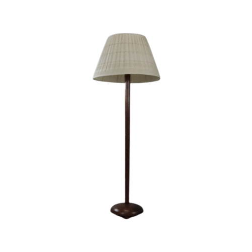 Vintage Mid Century Xl Houten Vloerlamp