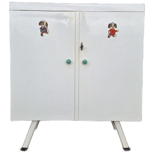 Vintage Kledingkast, Kastje Voor De Kinderkamer, Retro Kast 1