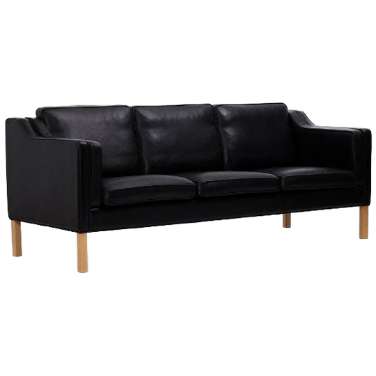 Leather Sofa Produced By Hurup Møbelfabrik, Denmark 1970s. 1