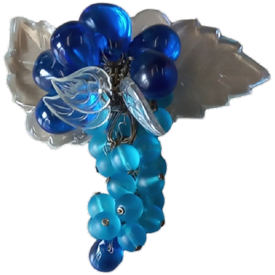 Blauwe Glazen Druiventros. 1