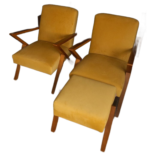 2 Fauteuils Met 1 Voetensteun; Alp D'huzes Verkoop 1