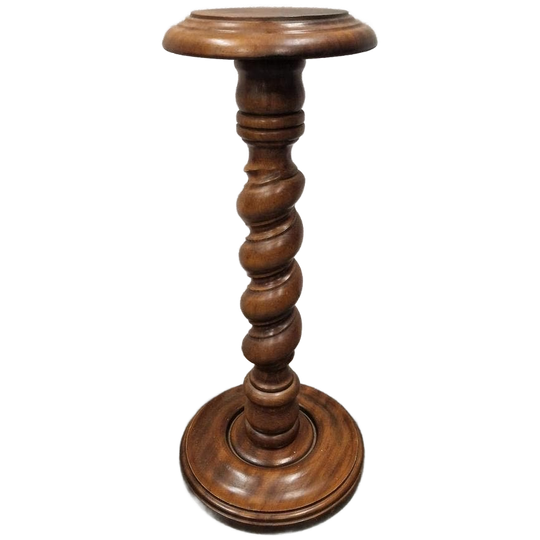 Antieke Houten Pilaar Plantentafel Console Zuil 1