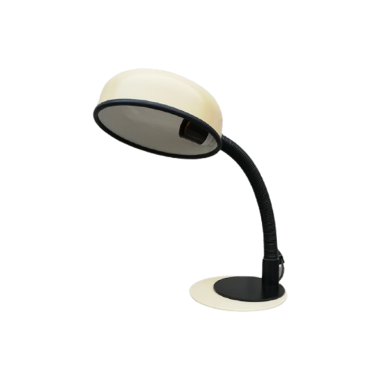 Vintage Bureaulamp Crème & Zwart 1