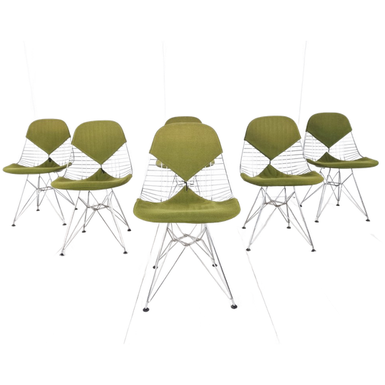 Eames Chrome Wire Bikini Chairs For Herman Miller, 1960s 1
