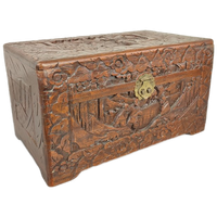 Chinees Houten Kistje Met Houtsnijwerk