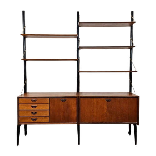 Vintage Wandkast Wallunit Wandsysteem Louis Van Teeffelen