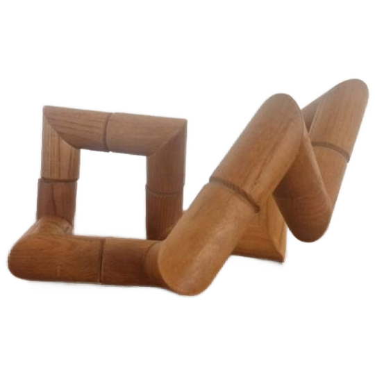Houten Decoratie Object Vervormbaar Vintage 1