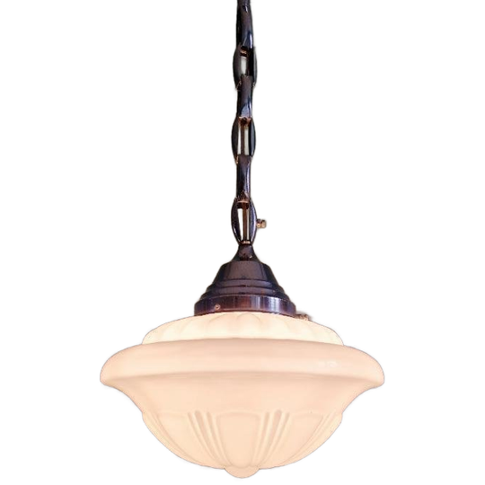 Philips Art Deco-hanglamp In Witte Opaline, 1930 1