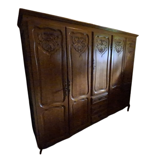 Vintage/antieke Queen Anne Kledingkast 2.54 X 1.85 X 0.54 M 1