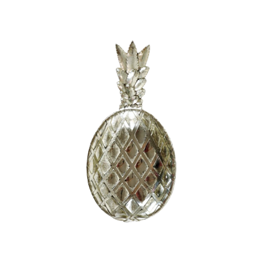 Ananas Verzilverd Metaal Xl Schaal Fruitschaal Vide Poche 40cm 1