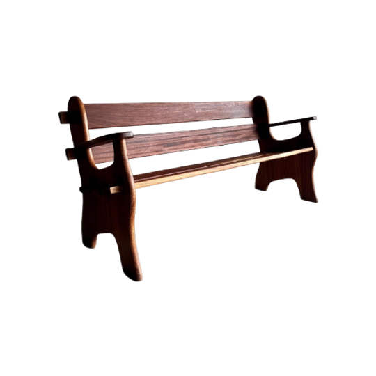 Brutalist Wooden Armchairs ( 3 Seat+2x1seat Available) 1