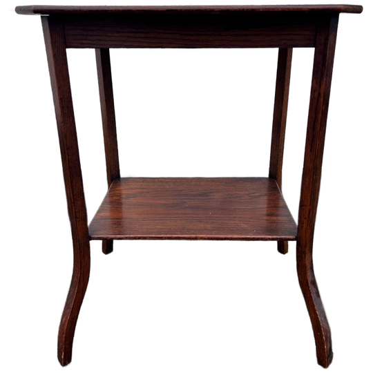 Schattig Antiek Tafeltje Met Onderplankje, 53 X 40, Hoog 67 Cm 1