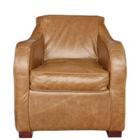 Crawley Classic Chesterfield Fauteuil – Vintage Bruin, Leer