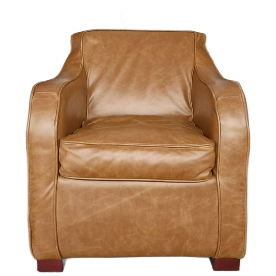 Crawley Classic Chesterfield Fauteuil – Vintage Bruin, Leer 1