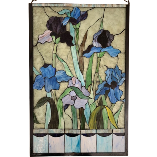 Glas In Lood Art Nouveau Stijl Bloemen In Park 1