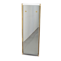 Vintage Messing Acrylic Spiegel Regency ‘70 Goud Italie
