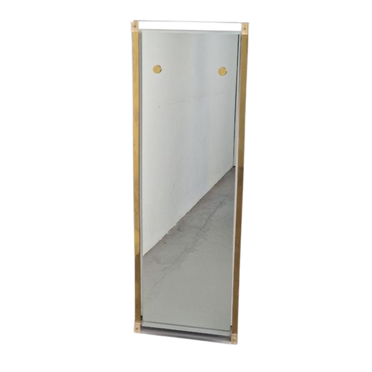 Vintage Messing Acrylic Spiegel Regency ‘70 Goud Italie 1